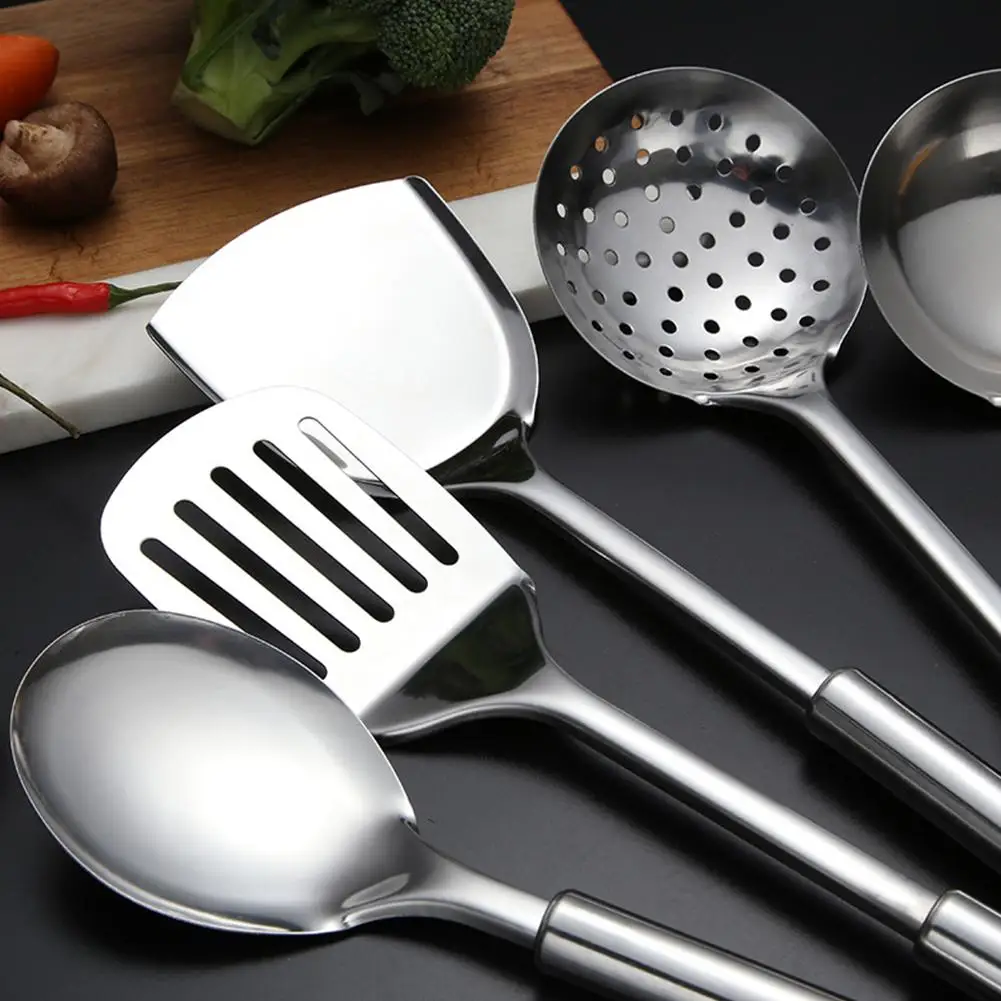 Premium Stainless Steel Kitchen Utensil Set - 5 Piece Cooking Tool Collection
