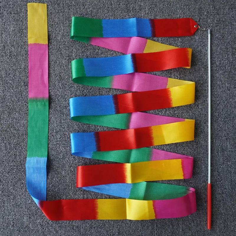 Ruban de gymnastique coloré, 2m, 4m, 6m, ruban de danse, art dangthmique, AqStreamer, anciers arc-en-ciel, entraînement de ballet, tourbillonnant, gymnastique, le plus récent