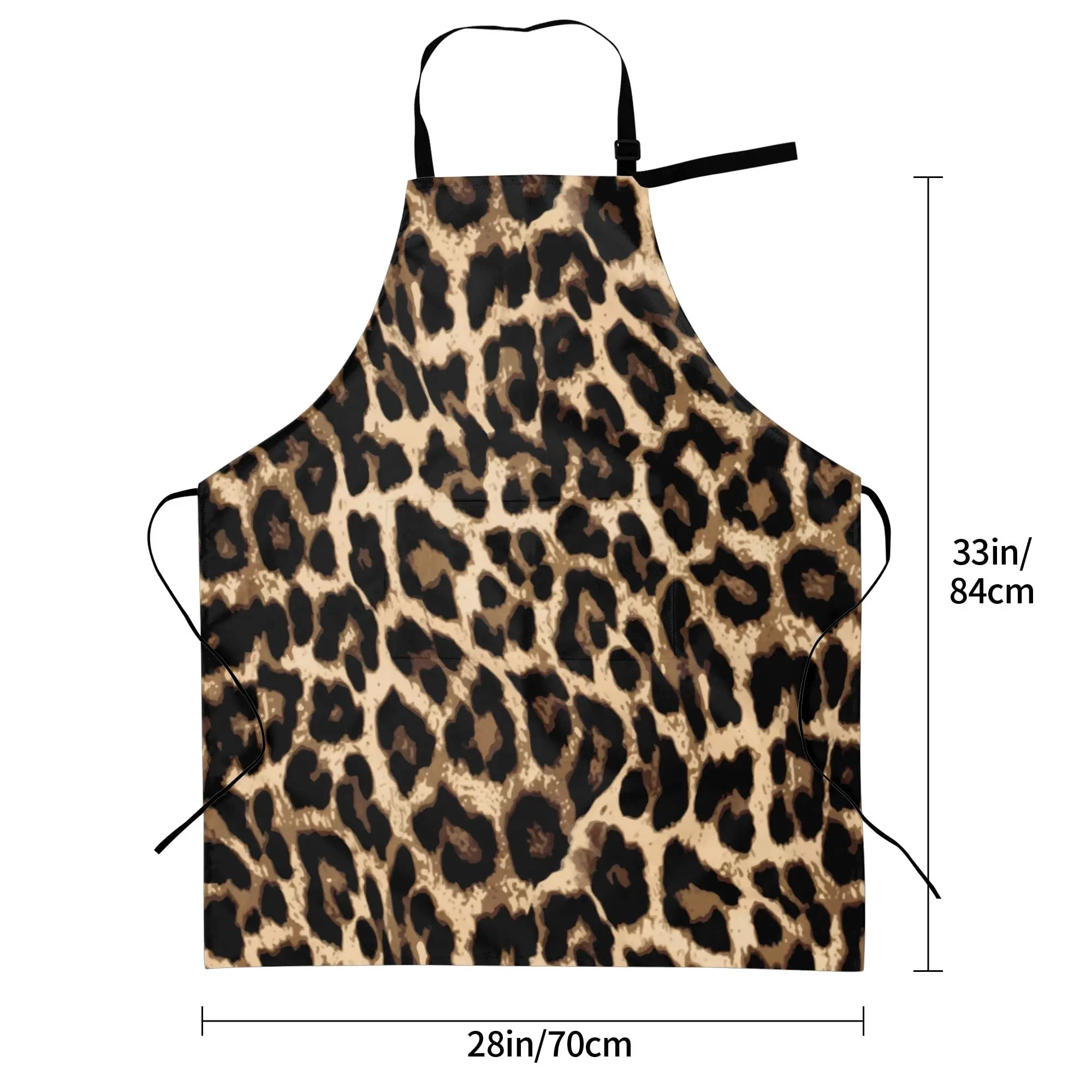 Leopard Skin Aprons for Women with Pockets Cooking, Baking, Kitchen, Chef, Men's Apron 3
