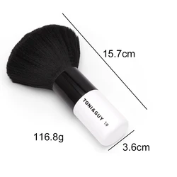 Black Soft Neck and Face Duster Brush for Barber and Salon Styling (White)