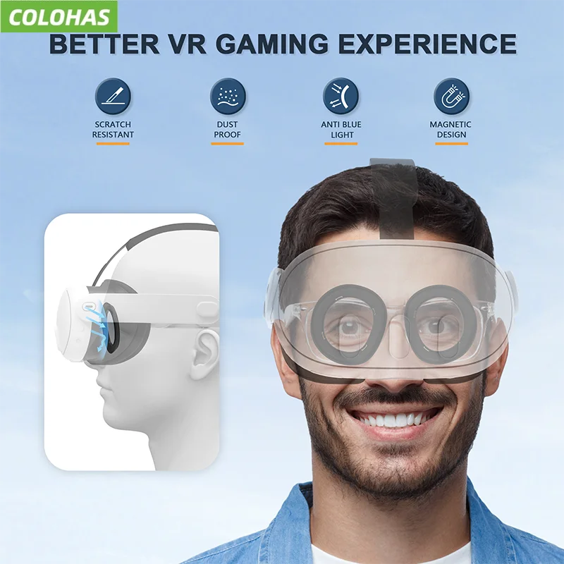 For meta quest3 vr glasses scratch resistant ring lens protective cover