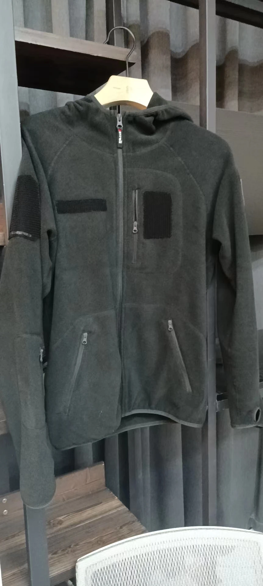 Jachetă tactică de antrenament din fleece pentru bărbați, Cardigan cu glugă, pulover, Camping, drumeții, pescuit, vânătoare, haină sport_voghion.com