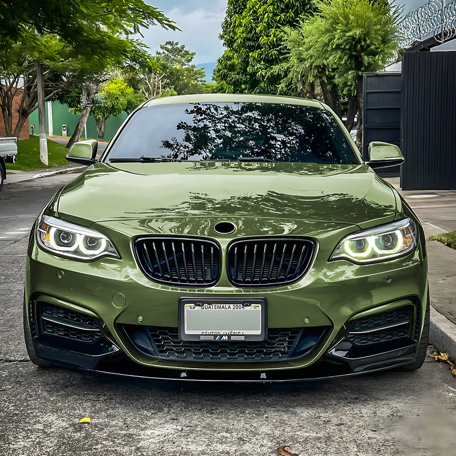 BMW 2 시리즈 F22 F23 2014-2019용 자동차 전면 키드니 그릴 상단 범퍼 후드 메쉬 그리드 (싱글/더블 라인 그릴)