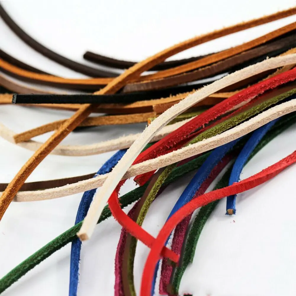 100cm Unisex Leather Boot Shoelaces - Premium Cowhide Shoe Accessories