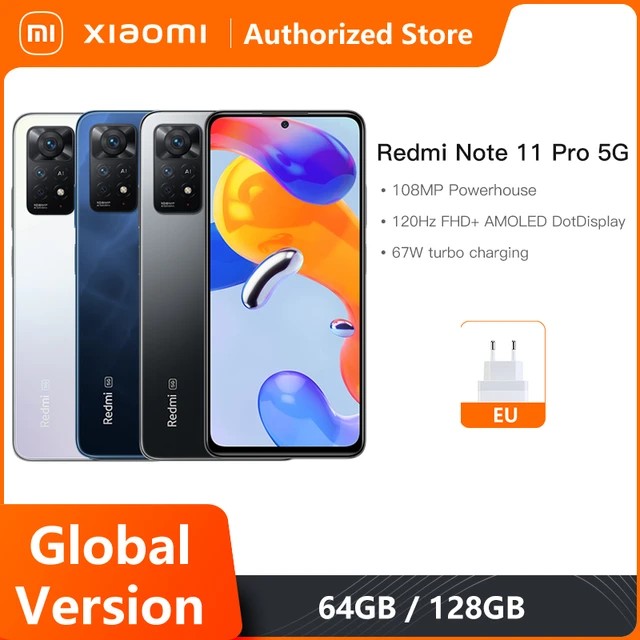 Xiaomi Redmi Note 11 Pro 5G (Snapdragon) Dual SIM 128 GB azul atlántico 6  GB RAM