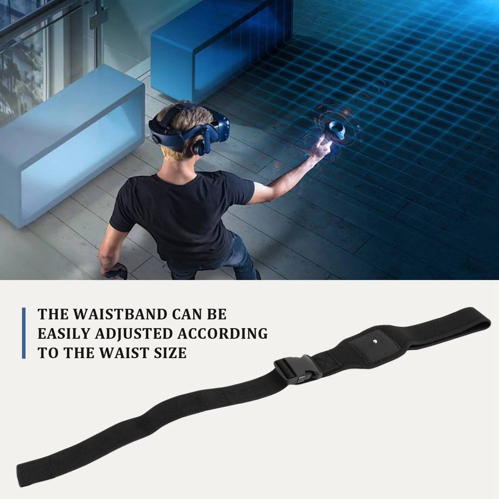 VR Tracker Belt for HTC Vive System Tracker Puck-Adjustable Belt Strap for Waist and Full Tracking in Virtual Reality