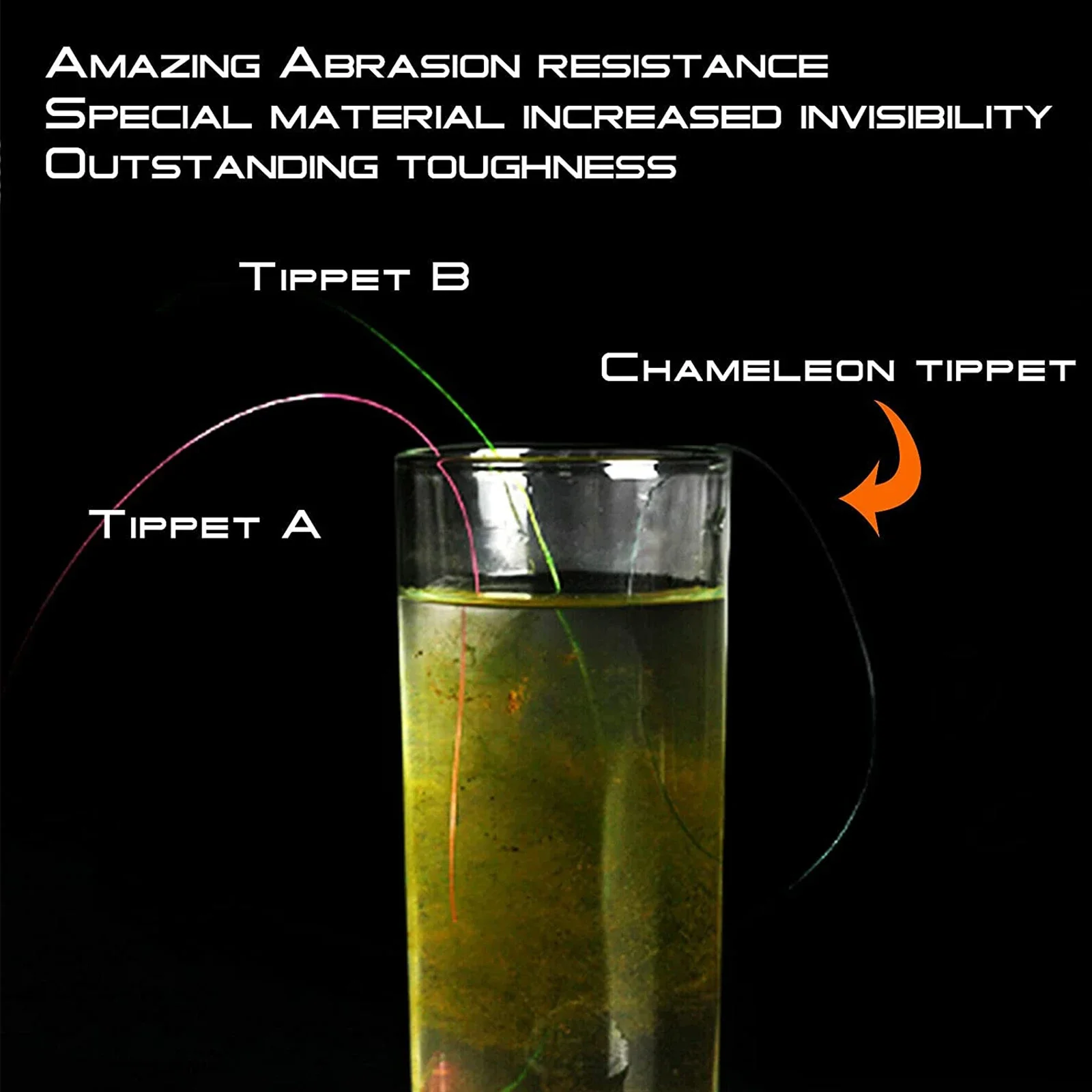 Maximumcatch 100% Fluorocarbon Tippet Fliegenfischerschnur 50m 1X-6X Starke Angelschnur Transparente Schnur mit Tippet-Halter-Spule Tender Trout – Detail 8