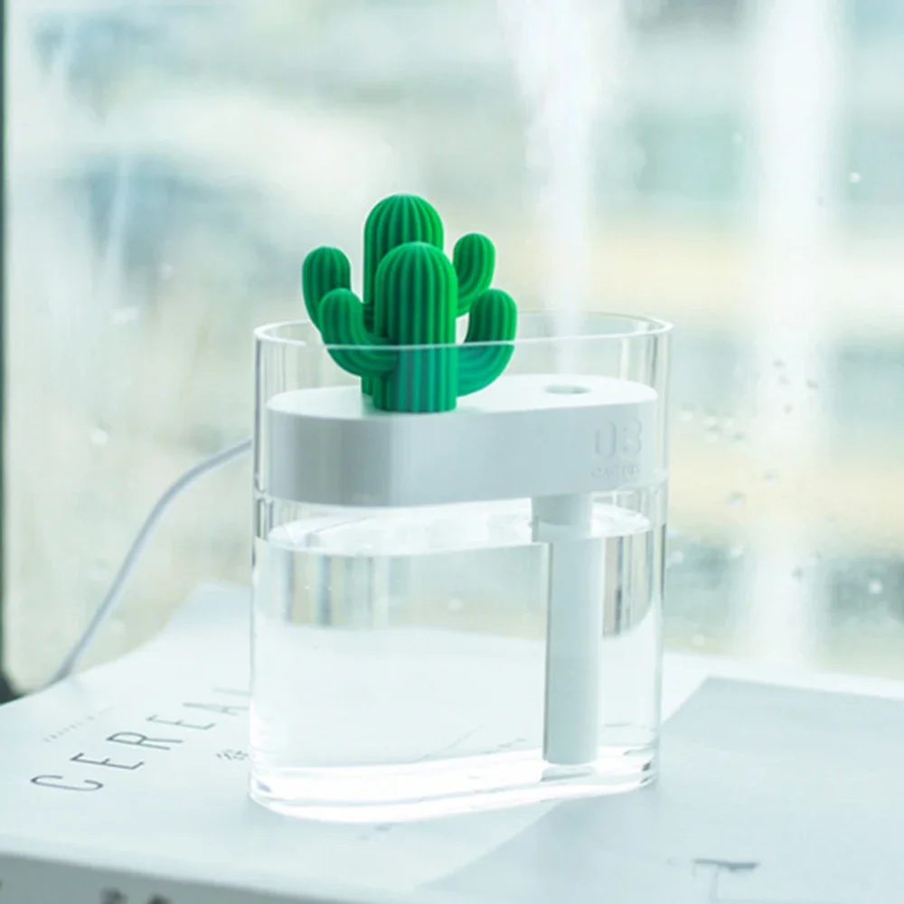 

Mini Cactus Air Humidifiers Essential Oil Aroma Diffuser Portable USB Perfume Fogger Mist Maker for Bedroom Home Car Plant 가습기