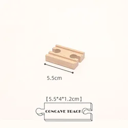 Wooden Railway Train Track Toys - Beech Wood Track Accessories (Concave track)