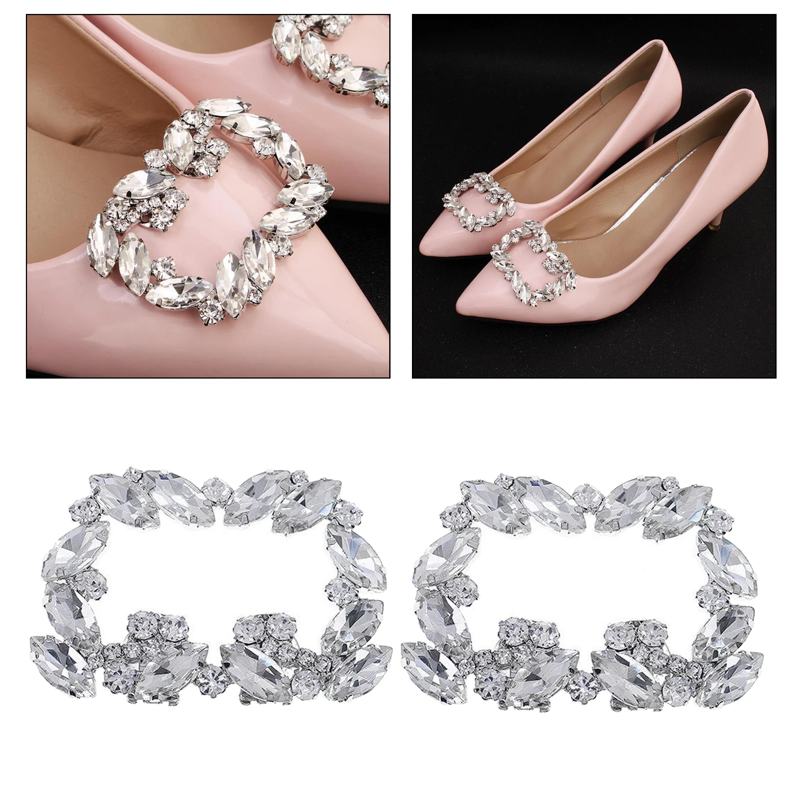 Broches para zapatos con diamantes de imitación, accesorios para flores| | - AliExpress