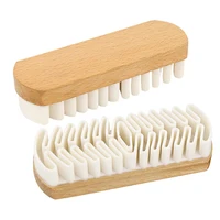 2Pcs Car Interior Cleaning Brush Alcantara Suede Deerskin Plush Fabrics Beauty Care Brush Detailling Car Upholstery Clean Toosl 2
