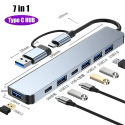 8 - in - 1 USB - C Multiport Adapter and Hub (7 in1 Hub USB A C)