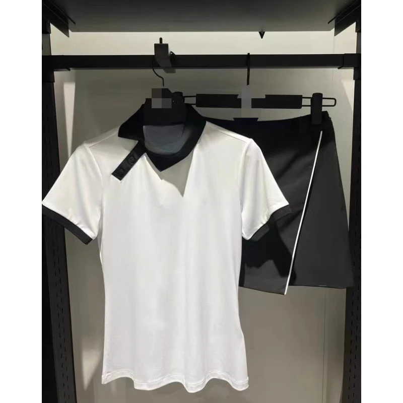 

Women Simple Short Sleeved Golf Clothing, Women's Western-style Versatile Sports Golf T Shirt