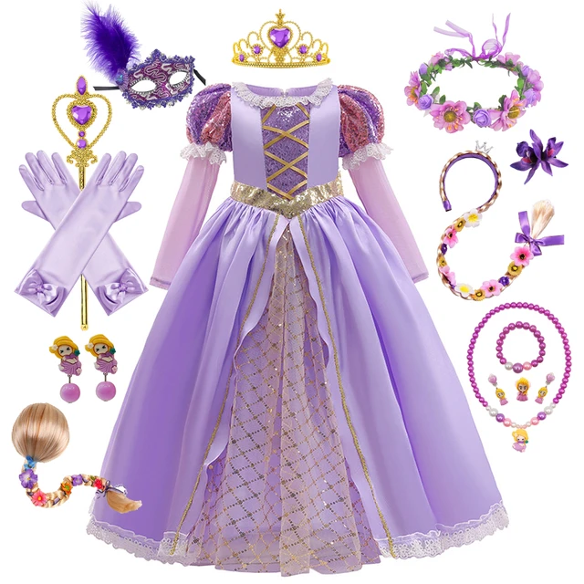 Robe de Cendrillon pour filles, costume de cosplay de fête d'Halloween, robe  de princesse pour enfants, vêtements de paupières de Noël, 2-10T -  AliExpress