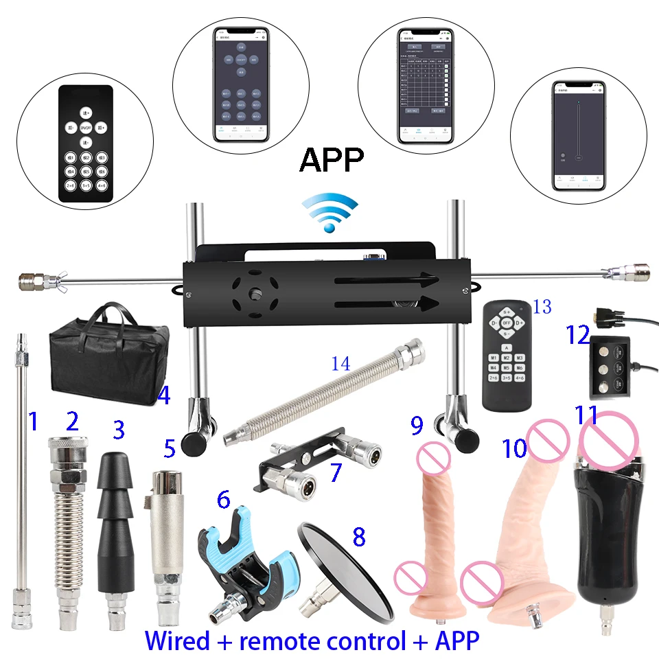 FREDORCH 200W Super Powerful Sex Machine app Control Masturbation Machine for Women and Men Love Pumping Gun For wome