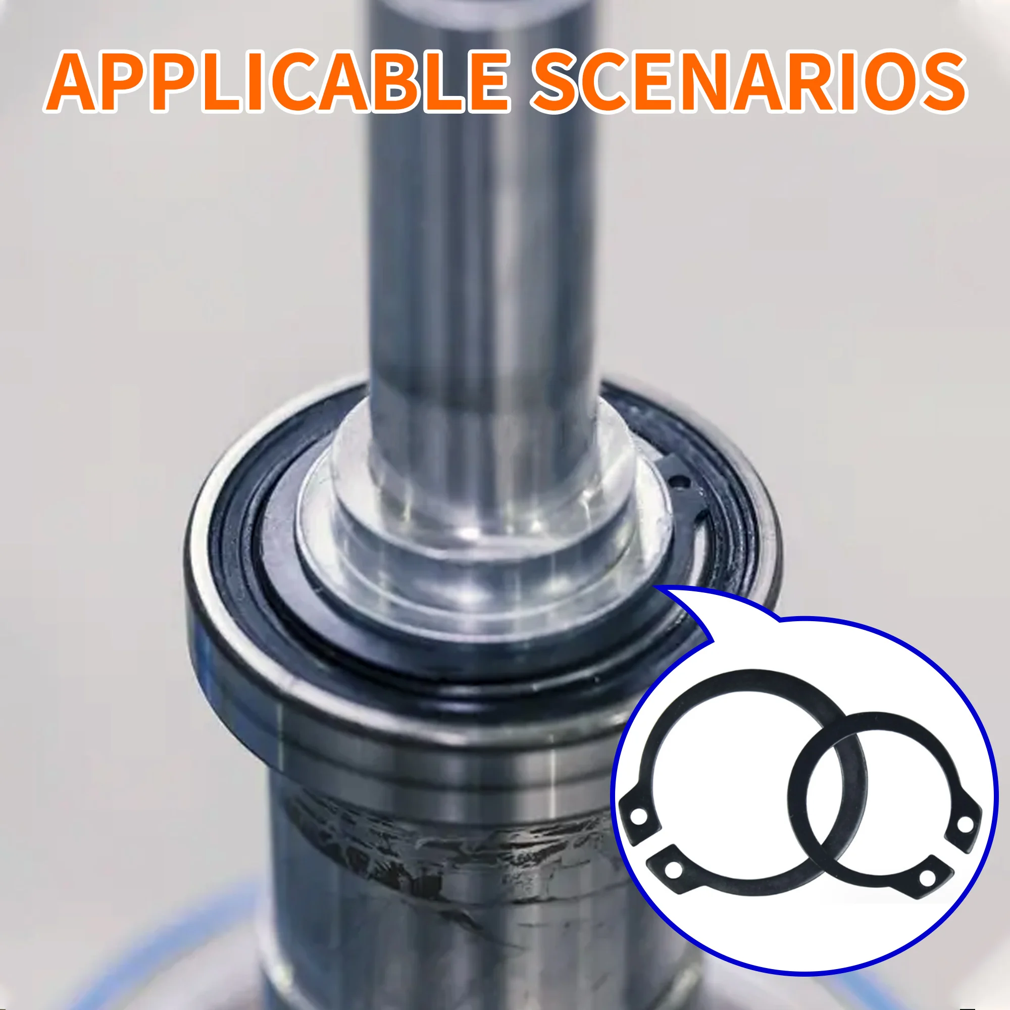 Manganese Steel Snap Ring 200/380pcs Clasp Store Category External Clasp Fixed Set Shop Assortment For Mechanic