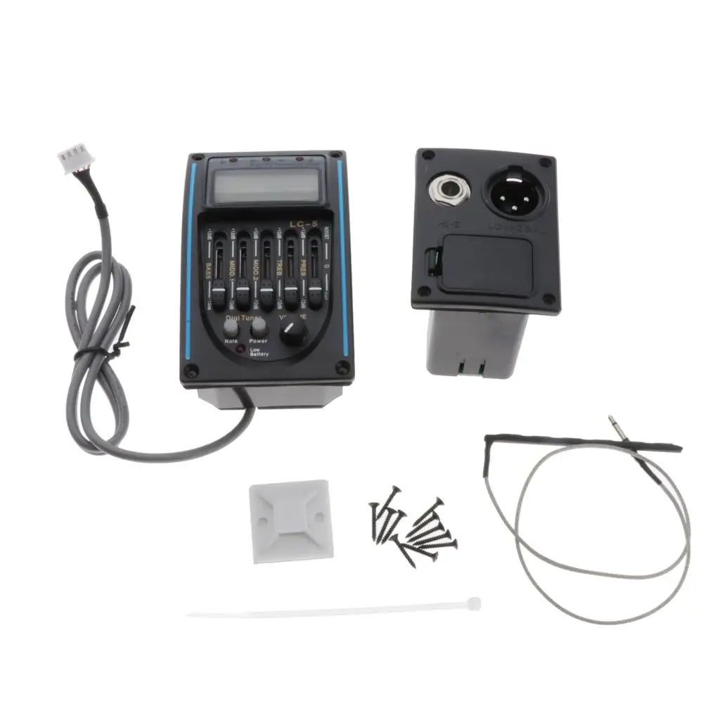 

Акустическая гитара звукосниматель W/ 5 Band Preamp EQ & аксессуар