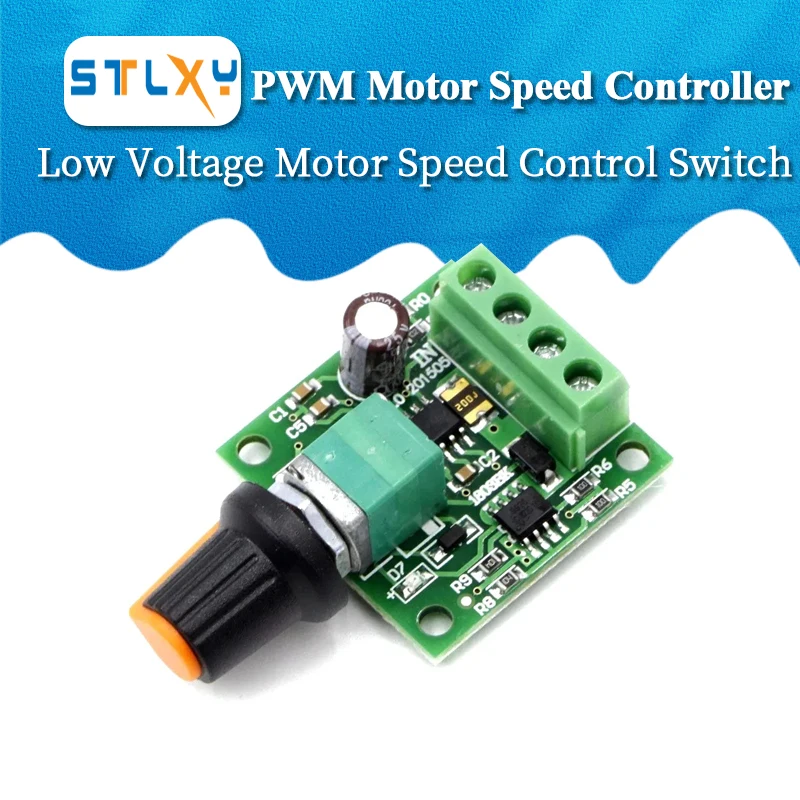 DC 1.8V 3V 5V 6V 12V 2A PWM Motor Speed Controller Low Voltage Motor Speed Controller PWM 0~ Adjustable Drive Module
