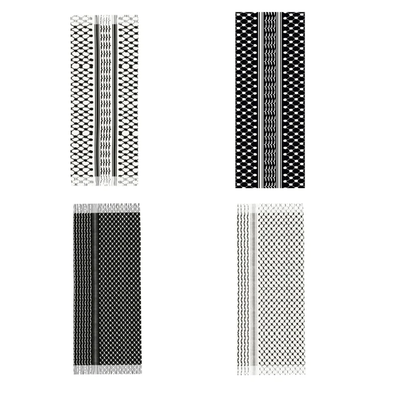 

Fashion Outdoor Pray Keffiyeh for Men Breathable Casual Keffiyeh with Embroidery Pattern Foulard Anti Uv Supplies