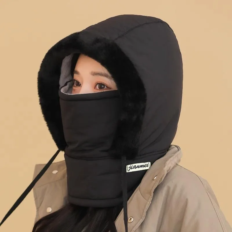 겨울용 오토바이 따뜻한 넥 게이터 방풍 야외 스포츠 마스크 페이스 발라클라바 면 3-in-1 비니 모자 따뜻한 얼굴 보호