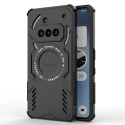Magnetic Armor Case with Strong Mag - Safe and Anti - Knock Protection - Nothing Phone (3a) Lite (Black)