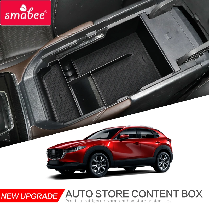 Smabee for Mazda CX-30 CX30 2020 -2026 with Wireless Charging Console Armrest Storage Box Tray Organizer Accessories Tidying