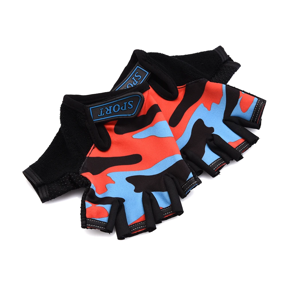 Gants Vtt Intersport Gants De Cyclisme Pour Enfants En Nylon Antidérapant Demi-doigt Gants Cycliste Intersport