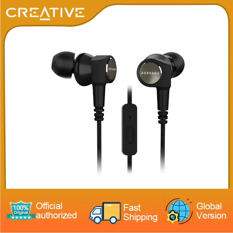 

Creative Aurvana Trio LS 3.5 mm in-Ear Headphones with Liquid Silicone Rubber Drivers, Built-in Microphone, Noise Isolation, and