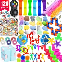 120Pcs Fidget Toys Set Autism ADHD Sensory Toy Bulk Fidgets for Classroom Squishy Toy Party Favors for Adults Kids Boys Girls 1