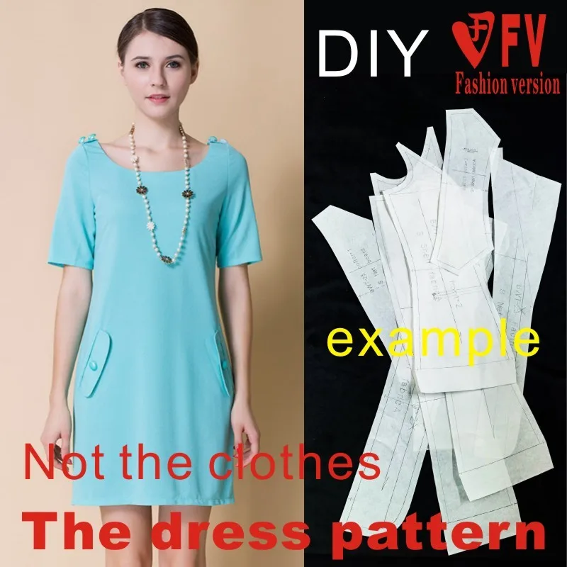 Dresses Sewing Pattern Template Cutting drawing Clothing DIY ((Not selling clothes)) BLQ- 138
