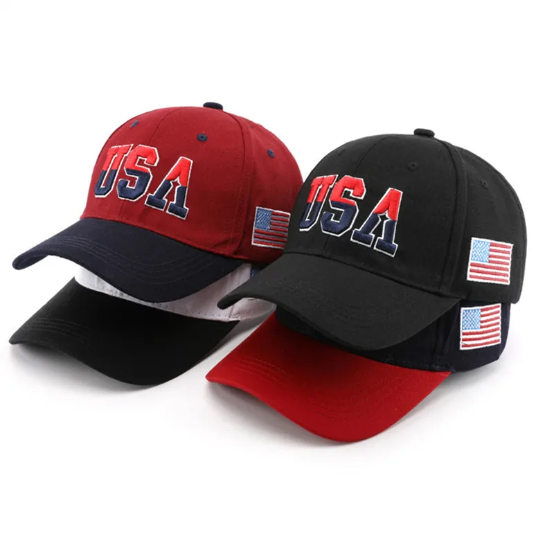 

2023 Four Seasons Cotton USA Letter Embroidery Casquette Baseball Cap Adjustable Outdoor Snapback Hats for Men and Women 214