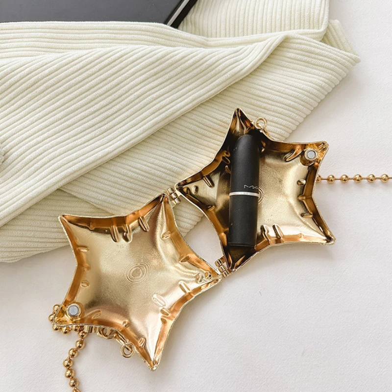 Fashion Metal Mouth Red Bag for Women Gold Shoulder Bags Designer Hollow Out Crossbody Bag Cute Dinner Handbags crossbody bag,women handbags