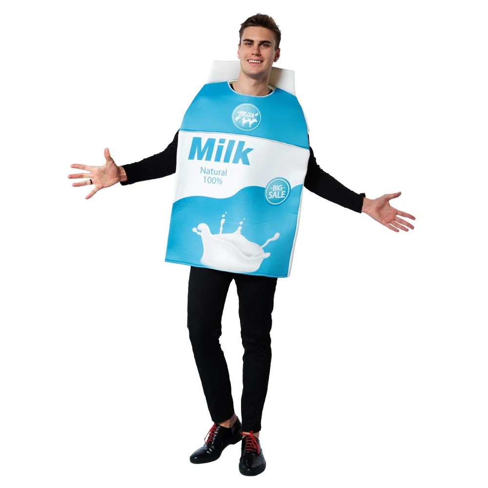 Sweatshirt « Milk, Funny Milk Costume Lovers » – Design Lait Et Cookies | Coupe Classique, Col Tissé | Poids 241 G - 12
