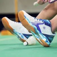 2025 New Professional Table Tennis Shoes Men Women Anti Slip Badmintons for Couples Blue Red Light Weight Badminton Sneakers 1