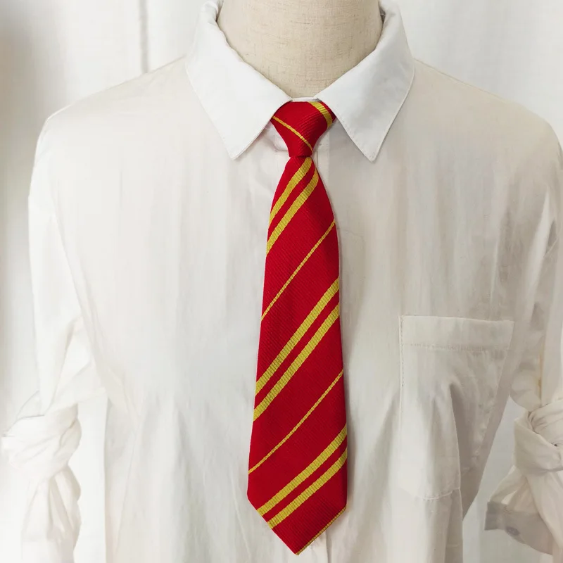 Movie Wizarding Academy Children Harris Stripe Tie Party Cosplay Magic School Costume Accessories Prop Halloween