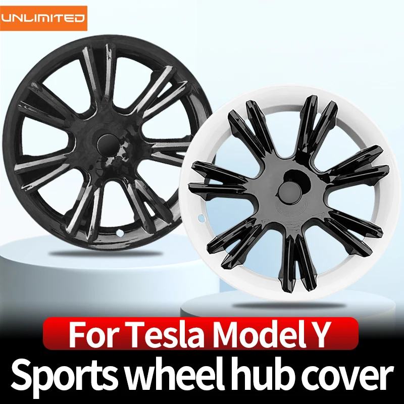 

Car 19-Inch Sports Wheel Hub Cap Protective Kit Replacement Hubcaps Decoration Exterior Hub Cover Accessories For Tesla Model Y