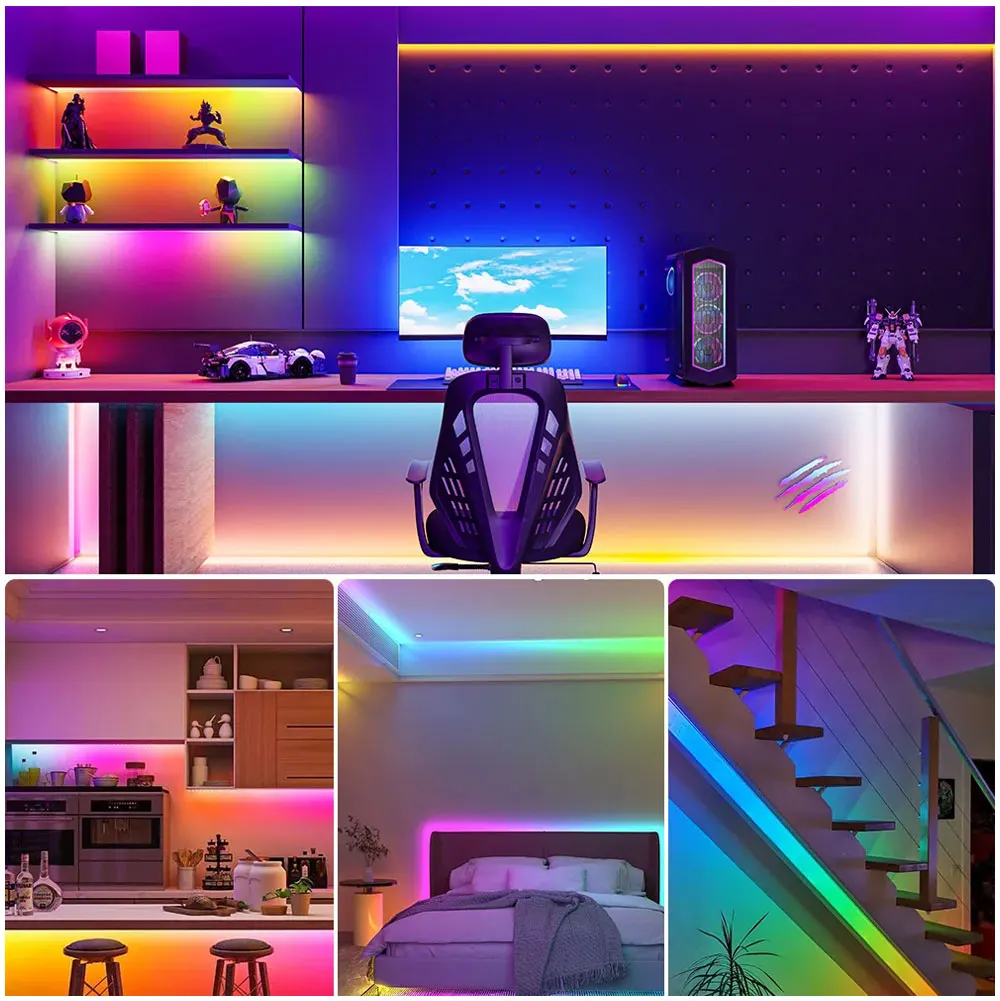 Vibrant Color-Changing Programmable LED Light Strips