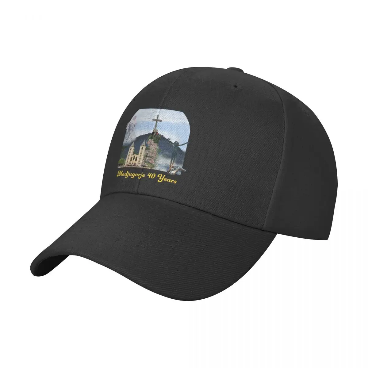 

Medjugorje Collage Fourty Years Baseball Cap Golf Wear Trucker Cap Sunscreen dad hat Women Men's