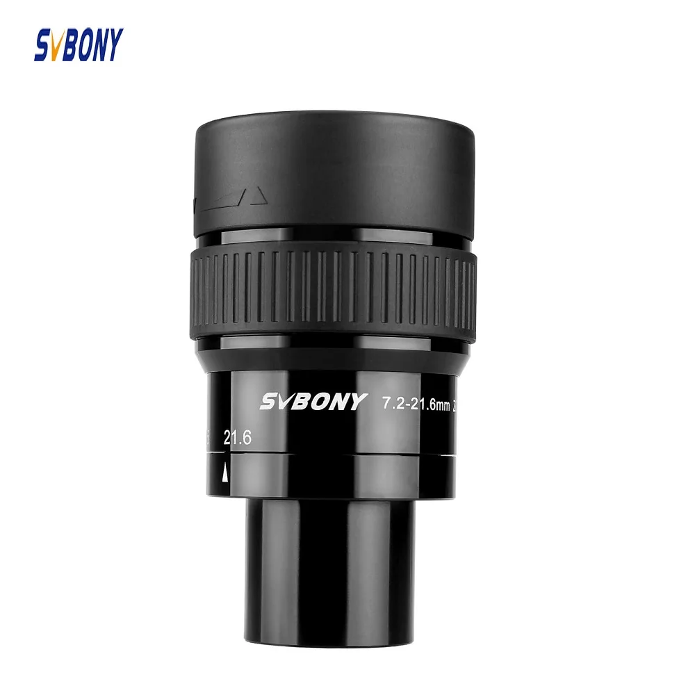 

SVBONY SV191 1.25'' Zoom Telescope Eyepiece 7.2-21.6mm/9-27mm Super-Wide Angle Fully Multi-Coated Accepts 1.25" Eyepieces
