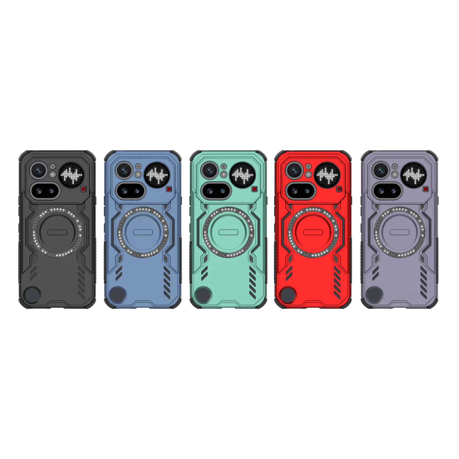 Enhanced Heat Dissipation Magnetic Shockproof Case with TPU Frame