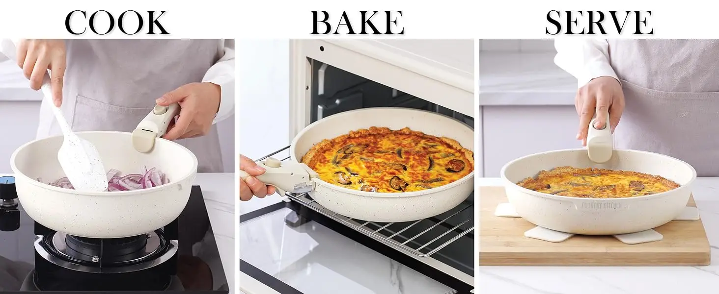cook, bake, serve