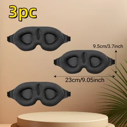 Ultimate Comfort 3D Contoured Blackout Sleep Mask - Adjustable for Relaxation and Travel (Sleep mask 3pc)