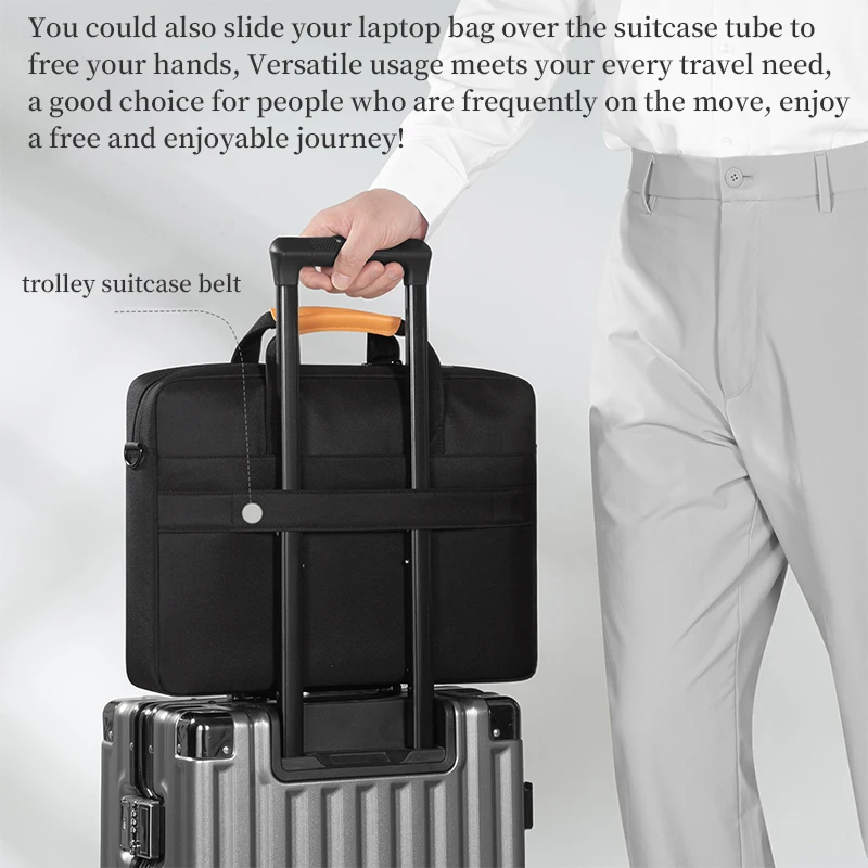 Executive Laptop Briefcase for Men - Sleek and Versatile Business Messenger Bag