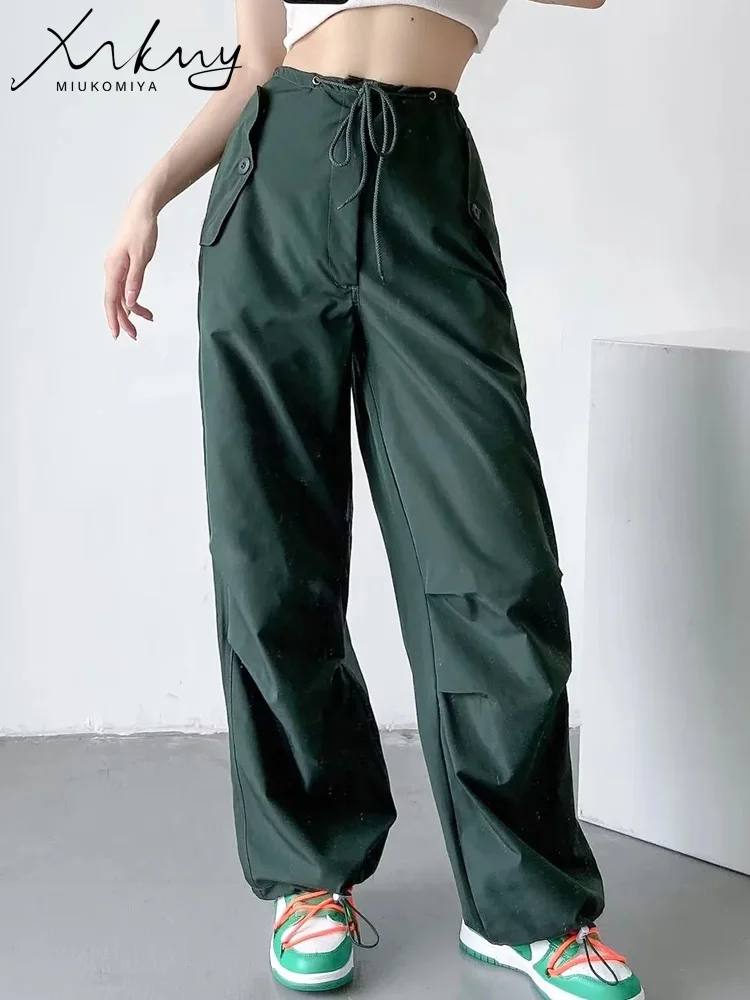Miukomiya Loose Trousers Baggy Cargo Pants For Women High Waist