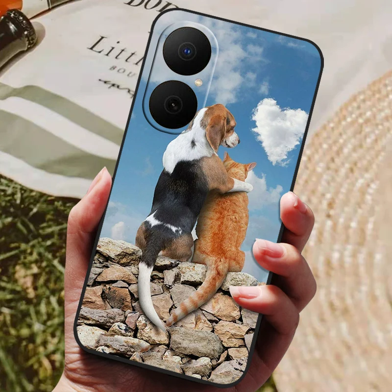 Shockproof Flower Astronaut Soft Silicone Phone Case Bumper Cover