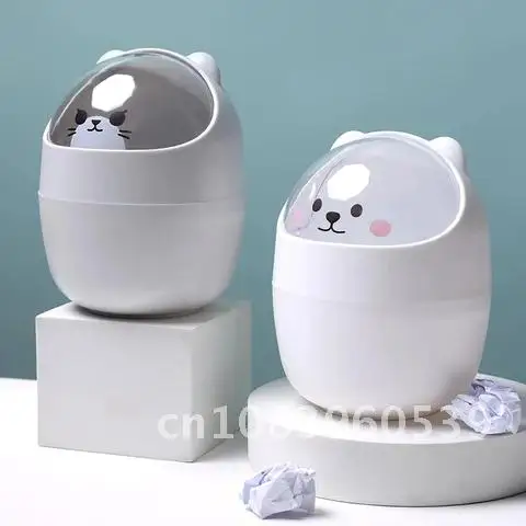 

Daily Household Necessities Desktop Cute Small Mini Table Trash Can Dining Table Desk Creative Cartoon Decoration