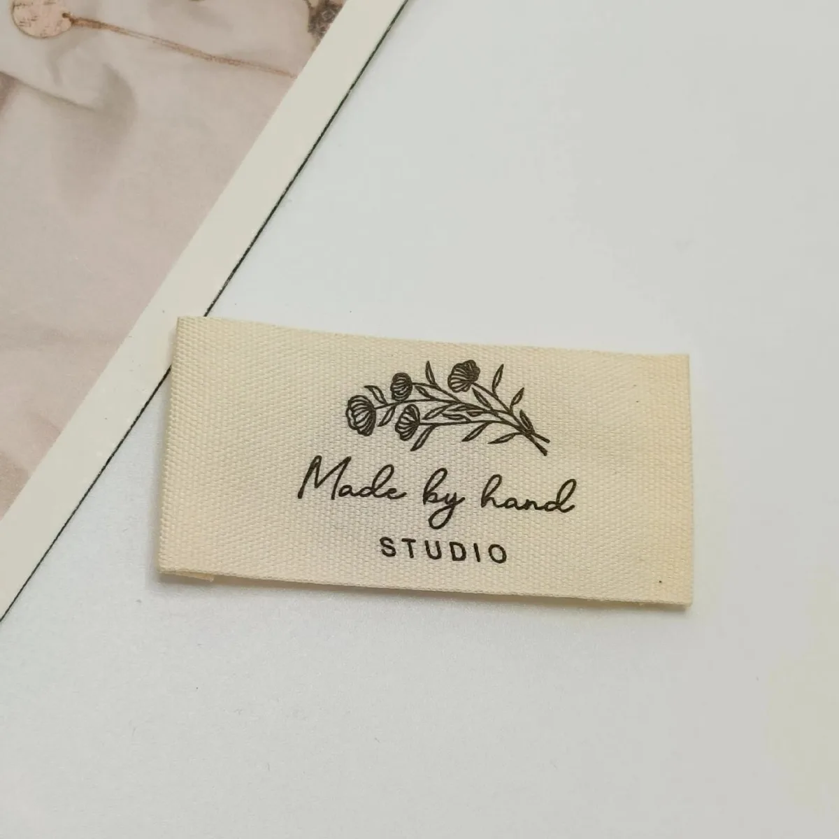High Quality Woven Clothing Labels with Cotton brand label, cotton ribbon label, washable label