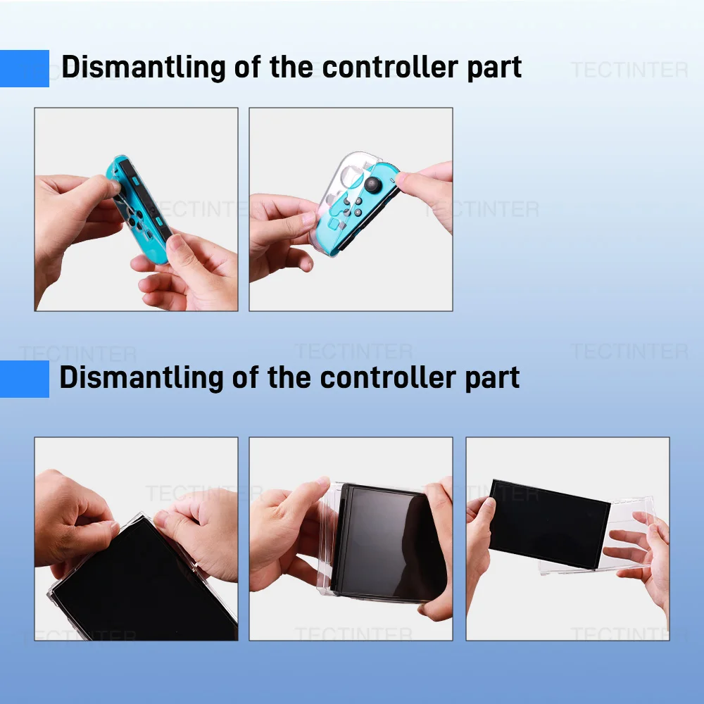 Clear Soft TPU Protective Case for Gaming Console - Transparent Protector Shell with Split Skin Design