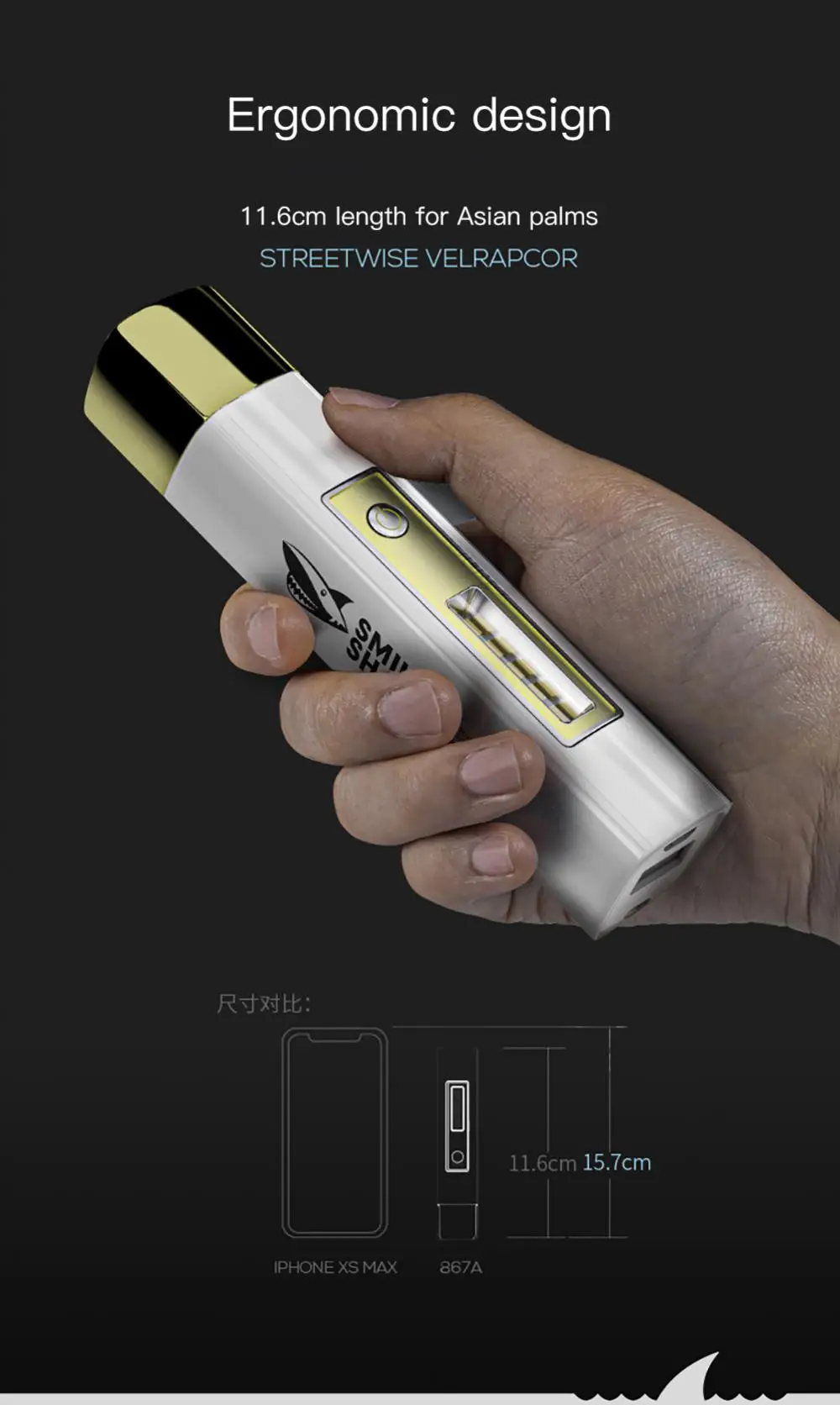 Smiling Shark 617A LED Multifunction Flashlight USB Torchlight Price in