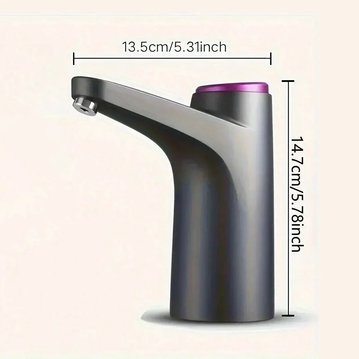 1 USB Rechargeable Electric Water Dispenser Pump for Bottled Water-Easy One-Touch Operation